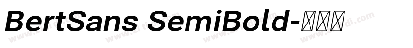 BertSans SemiBold字体转换